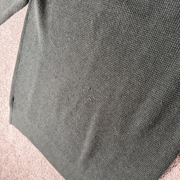 Marine Layer Sweater Mens L Green 1/4 Zip Pullover Re Spun Organic Cotton - Picture 11 of 11